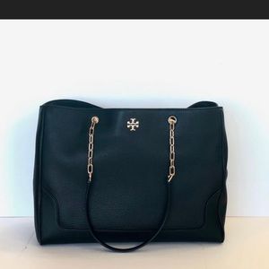 Tory Burch Marsden Pebbled Tote - Black